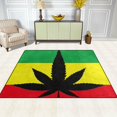 thumbnail image 3 of SKYSONIC Lightweight Carpet Mats Area Soft Rugs Floor Mat Rug Home Decoration for Kids Room Living Room 63 x 48 inches Maple Leave On Colorful Back, 3 of 6