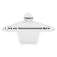 thumbnail image 5 of Youpwaven Secret Message Matching Couples Hoodies I Love You Thiiiiiis Much Valentines Sweatshirt Letter Graphic Pullover Top for Mens Womens Valentines Day Couples Outfits Clothes Size S-3XL, 5 of 7