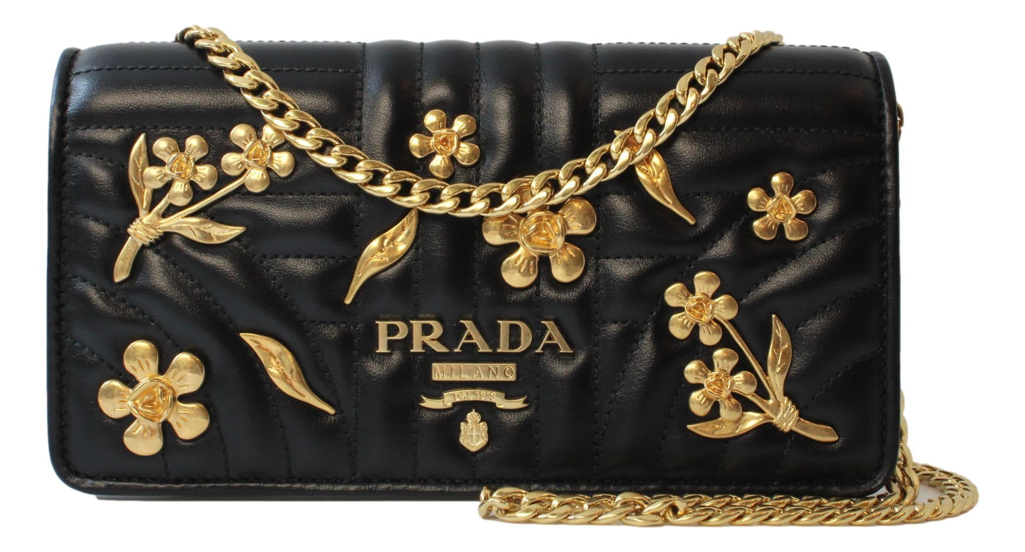 prada mini wallet on chain