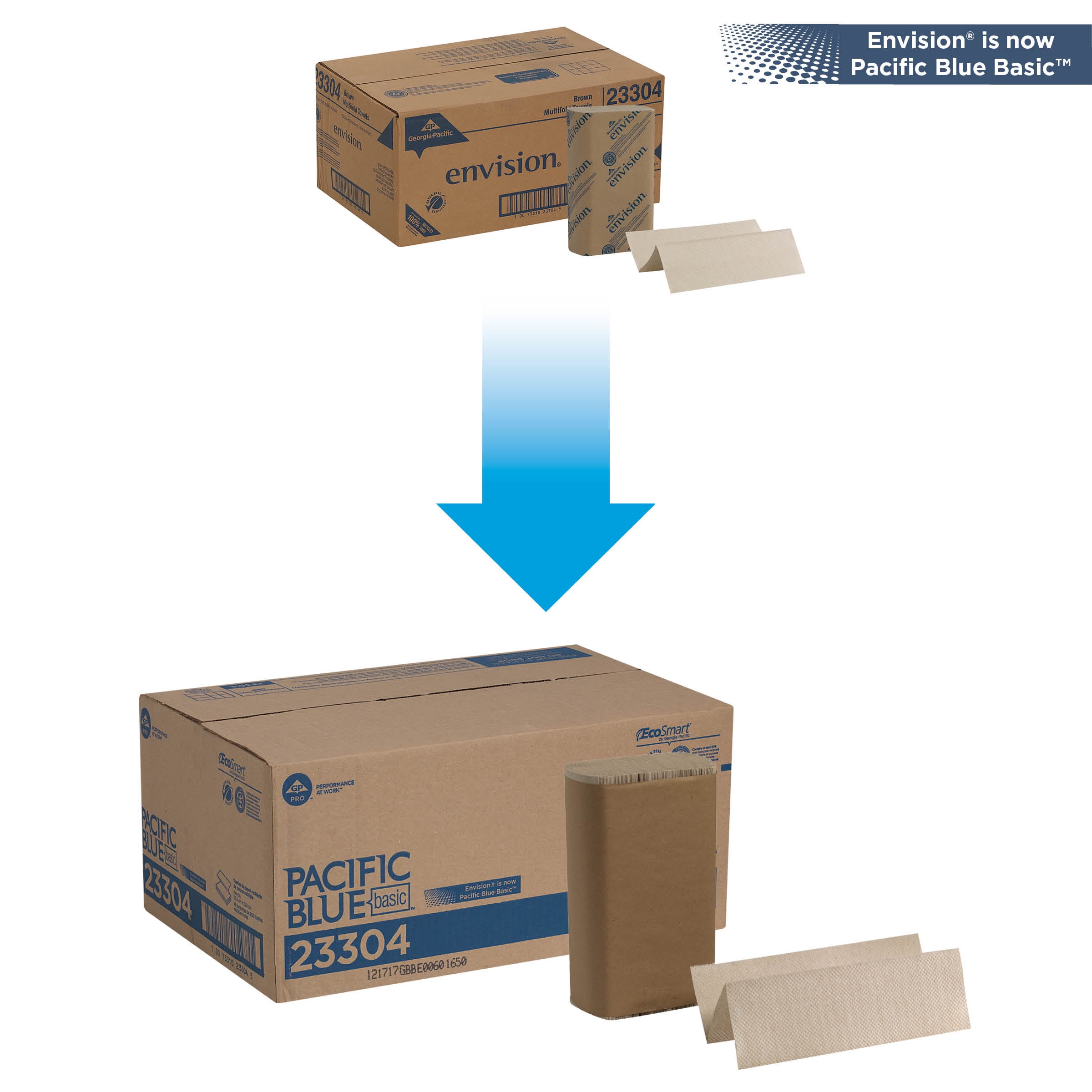 Georgia-Pacific Pacific Blue Basic Multifold Paper Towel, 23304, 4,000 Towels per Case