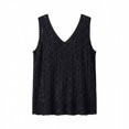 thumbnail image 6 of Wutalume Crochet Tank Tops for Women - V Neck Sleeveless Hollow Out Knit Loose Fit Boho Blouse for Summer Beach Vacation Casual Outfits and Cover Ups,Black One Size, 6 of 6
