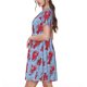 thumbnail image 2 of Balery Cartoon Lobsters 2 Vestidos sueltos de manga corta para mujer, vestidos de verano 2025, vestidos casuales de corte A con vuelo., 2 of 6