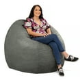 thumbnail image 6 of Jaxx 5 Foot Saxx - Big Bean Bag Chair for Adults, Charcoal, 6 of 7