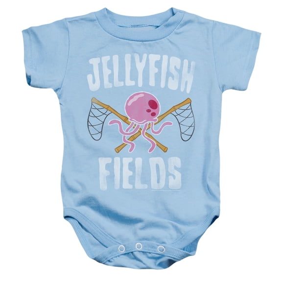 Spongebob Jellyfish Fields Unisex Infant Snap Suit for Baby (24 Months) Light Blue