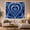 Blue Tie Dye, variant on Geometric Heart with Shibori Diamonds on White Background, Dreamy Boho for Art Lovers, Japanese Inspired Textile Art, Housewarming Gift Tapestry Wall Hanging for Bedroom and Living Room