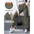 thumbnail image 4 of Eddoyee Womens High Waist Cargo Wide Leg Denim Pants Stretch Casual Jeans S-XXL, 4 of 6