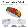 thumbnail image 4 of Sports Sweat Absorber Headband 10.6in Thin, Strong Absorbent And Thick Sweat Absorber Can Be Used As A Headband Mask Neck Band Scarf Multicolored Building Block (4), 4 of 6