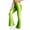 Green-A, variant on Women's Flare Leggings Athletic Fitness Stretchy Slimming Trousers Elastic High Waist Solid Color Yoga Pants (XL, Green)
