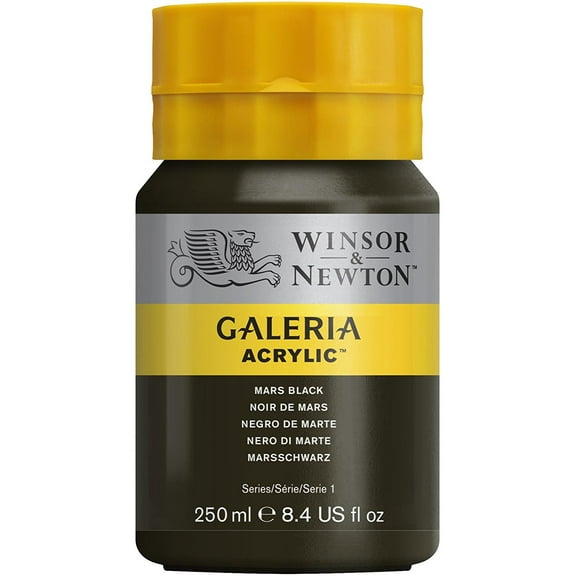 Winsor & Newton Galeria Acrylic, 250ml Squeeze Bottle, Mars Black