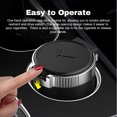 thumbnail image 4 of Multi-Functional LED-Lit Car Ashtray with Secure Lid & One-Click Open - Premium ABS & Stainless Steel Construction, Anti-Slip Base, 2 Extinguishing Holes - Portable for Car, Office, Home Use (Blue), 4 of 6