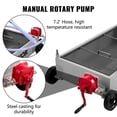 thumbnail image 4 of VEVOR Oil Drain Pan 15 Gallon Oil Drain Tank, 57L Low Profile Oil Drain Pan, Large Capacity Oil Change Pan, Foldable Hand, with Pump, Hose, Swivel Casters Wheels for Car, SUV, Trucks Oil Draining, 4 of 7