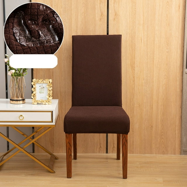 Up to 50% OFF,High Elastic Chair Cover, Soft Fabric Seat Wrap, Easy Slip-On, Protective, Dining Room, Office, Chair Guard, Washable Cover, Synthetic Material, Universal Fit' | 100%Polyester, Brown