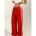 thumbnail image 3 of Women'S Wide Leg Loose Sweatpants Low Rise Y2k Drawstring Workout Sports Pants Red S, 3 of 8