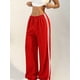 thumbnail image 5 of Pantalones Deportivos Holgados de Pierna para Mujer, Tiro Bajo, Estilo Y2K, con Cordón Ajustable Rojo L, 5 of 10