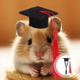 thumbnail image 1 of KAKOWELY Gorro De Graduación Negro Para Mascotas Pequeñas Con Estilo Único Y Cómodo Para Uso En Casa, 1 of 6