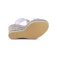thumbnail image 5 of BLISSFUL STEP Women's Strappy Espadrille Wedges Platform Sandals Purple 8.5, 5 of 8