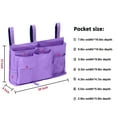 thumbnail image 7 of Gogcaro Purple Bedside Storage and Organizer - Hanging Caddy for Bed Rails, Bunk Beds, Dorm Rooms and More, 7 of 7