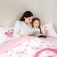 thumbnail image 5 of Homewish Bow-Tie Initial Alphabet C 3 Pieces Queen Comforter Set for Adults Female Girls,Letter Monogrammed C Ultra Soft Bedding Sets,Cartoon Bow Bedding Comforter Set Breathable, 5 of 8