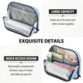 thumbnail image 5 of Standing Pencil Case with Base Large Capacity Stationery Pouch Pen Bag with Zipper for Women Men Blue Marine Life, 5 of 7
