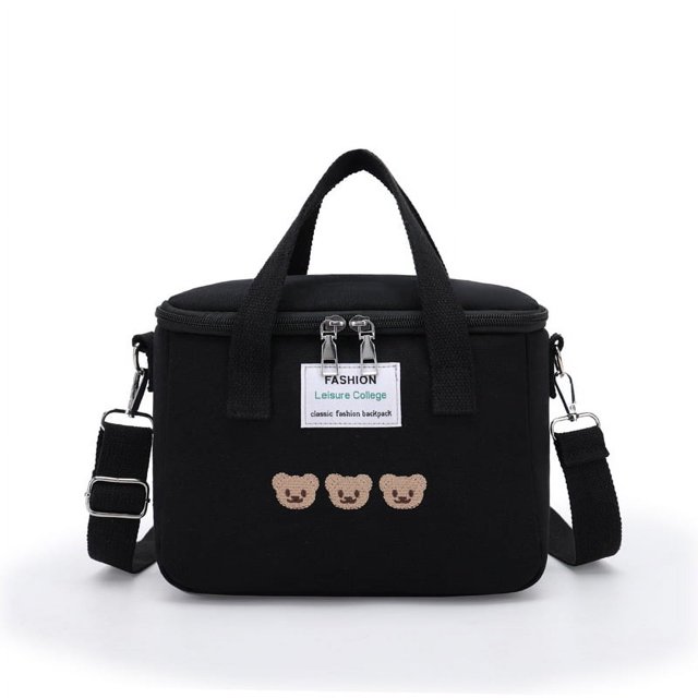 Bolso de mamá pequeño portátil de estilo coreano, termo con bonito oso, bolsa de almacenamiento de pañales, bolso bandolera para mamá