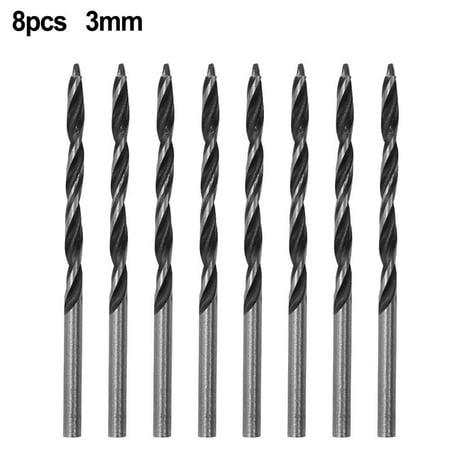 

GLFILL 8Pcs 3mm Wood Drill Bit for Woodworking Spiral Drill Bit High Carbon Steel