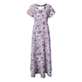 thumbnail image 7 of COMVALUE Women's Floral Print Dress 2026 Trendy Elegant Floral Maxi Dress (Purple, L), 7 of 7