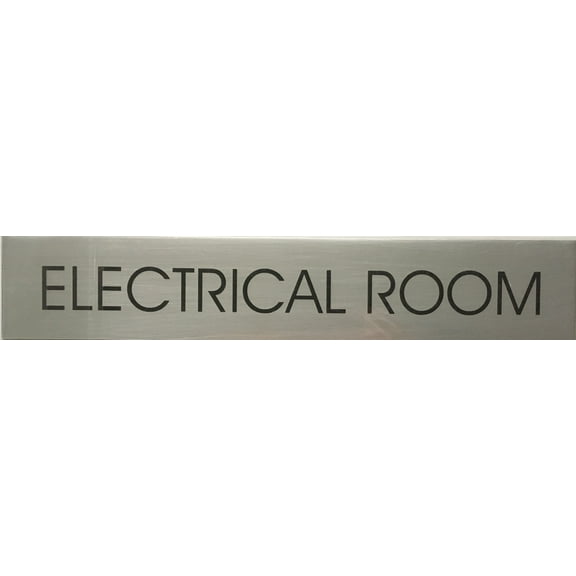 ELECTRICAL ROOM SIGN (BRUSHED ALUMINUM)