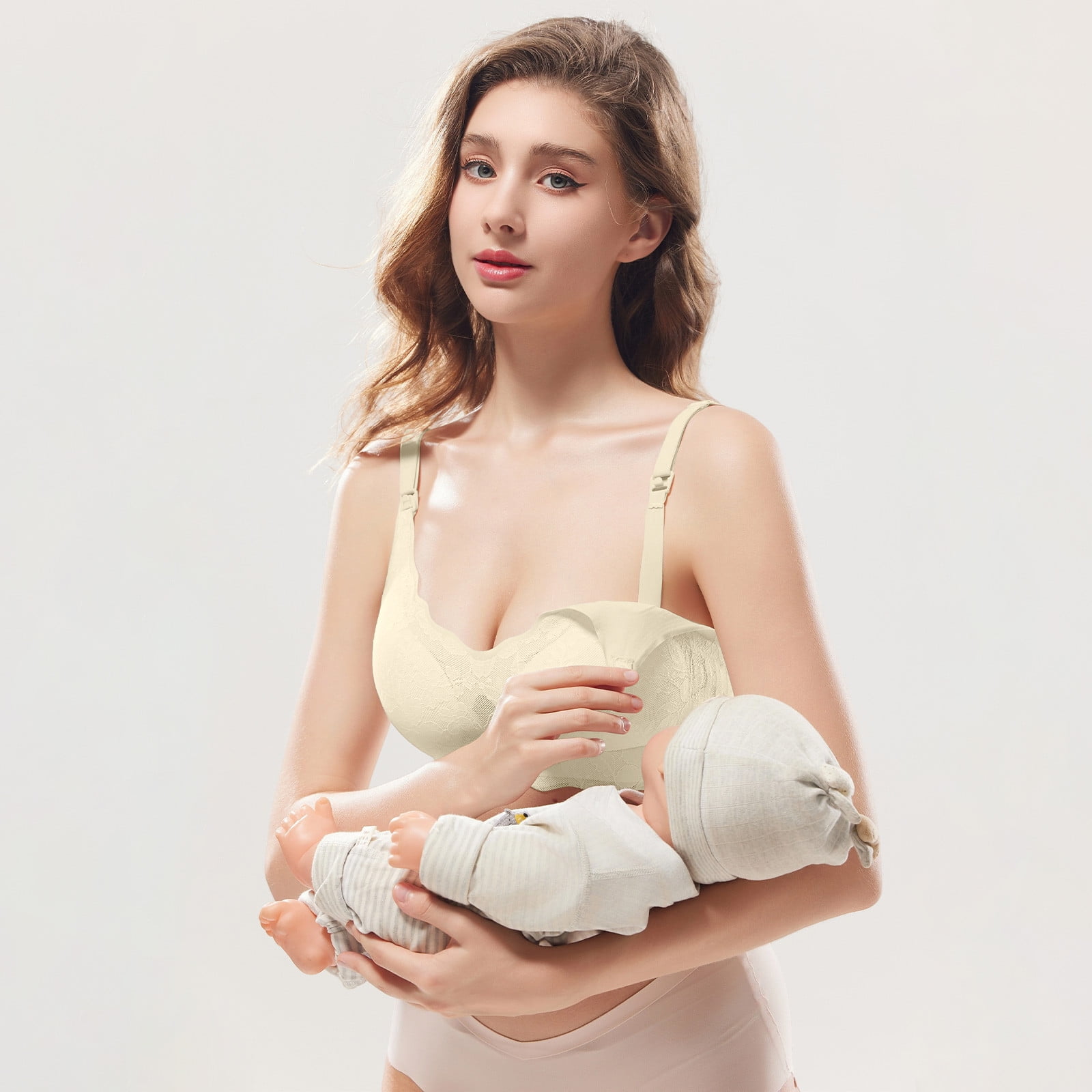 Xucatan Nursing Bras for Breastfeeding, No Underwire Breathable Maternity Design, Soft Support Pregnant Woman Underwear, Seamless Comfort for Daily Wear Gift