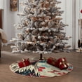 thumbnail image 4 of Rateoe Retro American Eagle Pattern Christmas Tree Skirt with Ties, Christmas Tree Decorations, Farmhouse Christmas Decor Xmas Holiday Decorations-30", 4 of 6