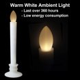 thumbnail image 5 of 10 Pack Flameless Taper Candles LED Window Candles with Removable Holders Holiday Wedding Party Decorations, 5 of 6
