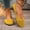 Yellow, variant on Shallow Cut Women's 8 Hour Wear Office Dress Shoes Comfortable Plus Size Daily Wear Spring Summer Navy 8.5