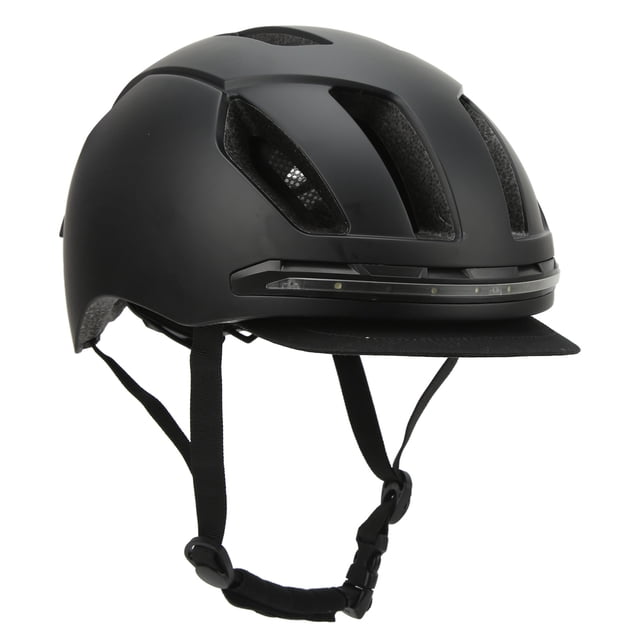 Casco de bicicleta ligero, ajustable, transpirable, con luces LED delanteras y traseras para desplazamientos en bicicleta