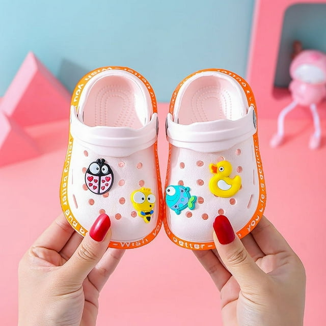 Sandalias de verano para bebé, para hombre, niño pequeño, dibujos animados, 1-3 años, 2 niñas, zapatos con punta cerrada, sandalias de playa para bebé antideslizantes con suela suave