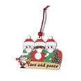 thumbnail image 2 of Xihbxyly Adorno Navideño Personalizado, Colgante de Madera con Máscara de Muñeco de Nieve, Diseño Colorido y Brillante, Ideal para Árbol de Navidad, Regalo Familiar, 7 X 10 Cm, Edición 2020, 2 of 2