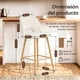thumbnail image 3 of Juego de 2 Bancos Alto con Patas FurnitureR para Barra de Cocina Beige, 3 of 8
