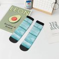 thumbnail image 7 of Naloa Teal Turquoise Wood Ankle Socks for Women Non Slip Socks No Show Socks Classic Low Cut Casual Socks Casual Socks, 7 of 7