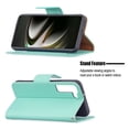 thumbnail image 4 of Allytech Galaxy S22 Case, Wallet Case for Galaxy S22, PU Leather with Lanyard Kickstand Shockproof Wrist Strap Shock Absorption Cards Holder Wallet Case Cover for Samsung Galaxy S22, Green, 4 of 5