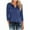 Navy, variant on 3/4 Length Sleeve Womens Tops Loose Casual Raglan V-Neck Henley Tshirts Trendy Fall Basic Dressy Button Comfy Tunic Blouses