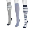 thumbnail image 7 of MUK LUKS Women's Regular Width Compression Nylon Knee-High Socks, 3-Pack, Shoe Size 6-10, 7 of 7