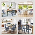thumbnail image 4 of Dycanpo Windsor Wood Dining Chairs Set of 2 with Spindle Back for Kitchen and Dining Room, Blue, 4 of 11