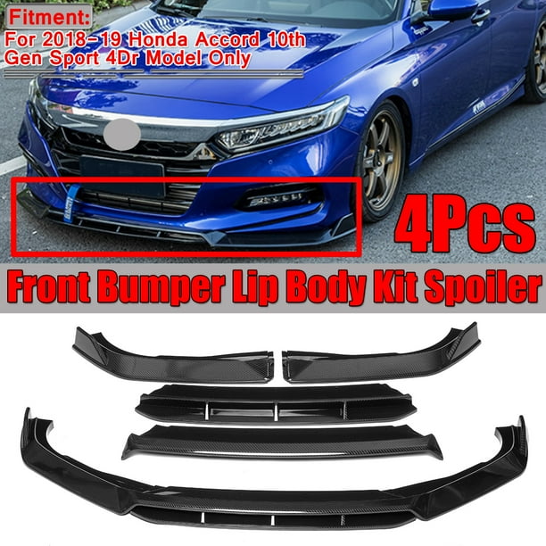 Carbon Style Front Bumper Lip Body Kit For Honda Accord 10th Gen Sport