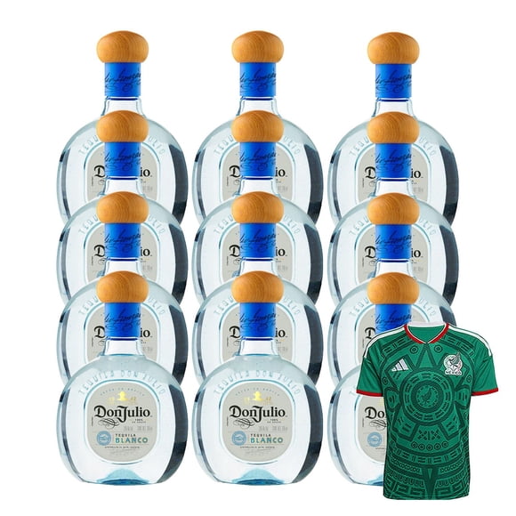 12 Tequila Don Julio Blanco 700 ml + Jersey Verde