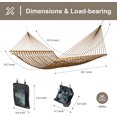 thumbnail image 5 of SUNCREAT Portable 2 Person Hammock with Carrying Bag, Tree Hooks, Magazine Bag, Bottle Holder, Brown, 5 of 7