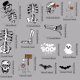 thumbnail image 4 of ER 6 Creative Funn Halloween Horror Skeleton Pegatinas electrostáticas brillar Electrónica, 4 of 5