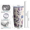 thumbnail image 6 of 20 Oz Pioneer Flower Coffee Tumbler Double Wall Insulated Stainless Steel Water Bottle | Metal Reusable Thermoses Flask with Cup Cap | Leak & Sweat Proof with Anti-Dust Lid, 6 of 7