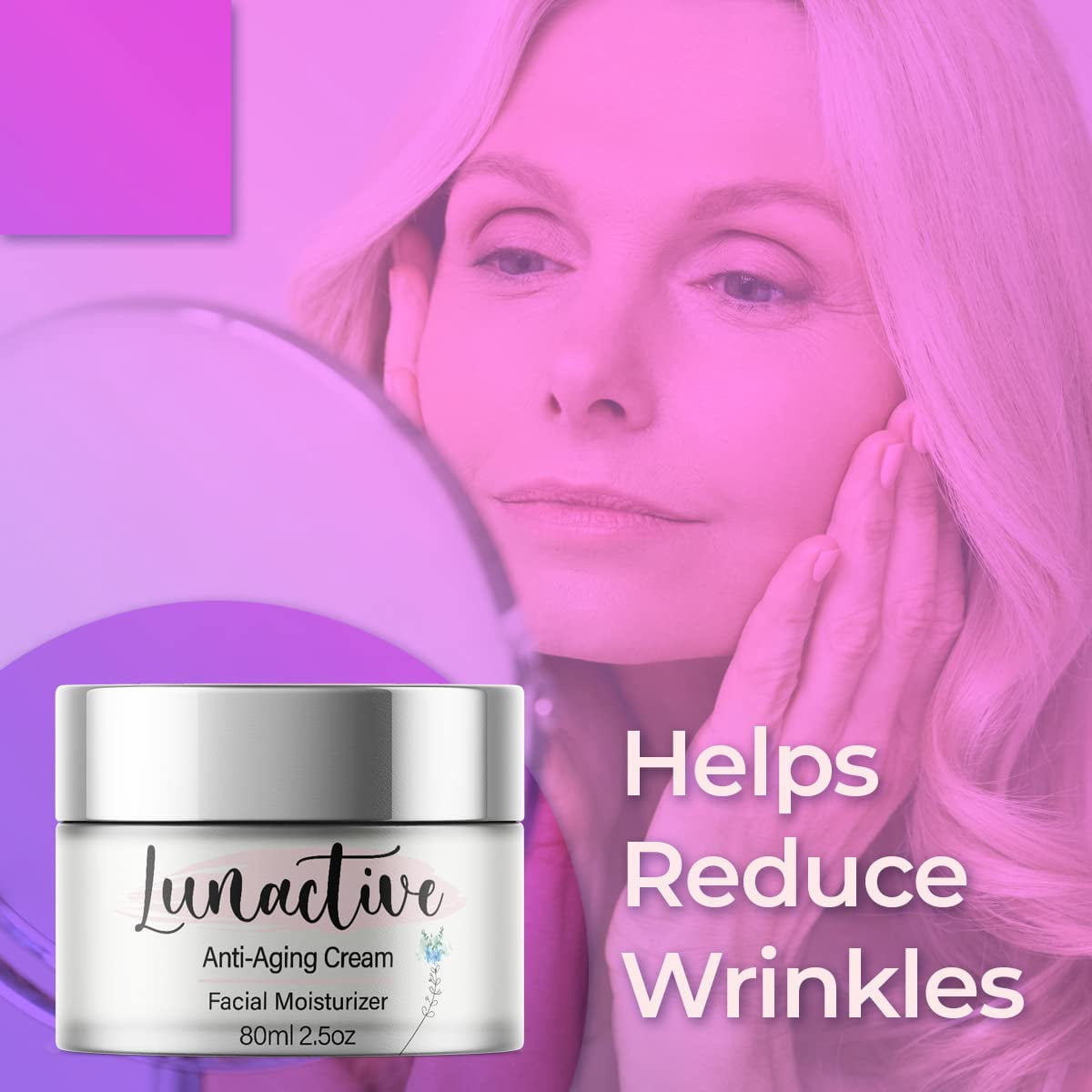 (1 Pack) Lunactive - Anti-Aging Face Cream and Ageless Moisturizer - Ingredients for All Skin Types