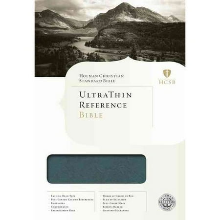 HCSB UltraThin Reference Bible-Mantova Blue LeatherTouch Indexed