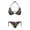 Botanical Insect Print, variant on Women's Horizontal Striped Two Piece Bikini Set Quick Dry Adjustable Halter Beach Pool Vacation Essential