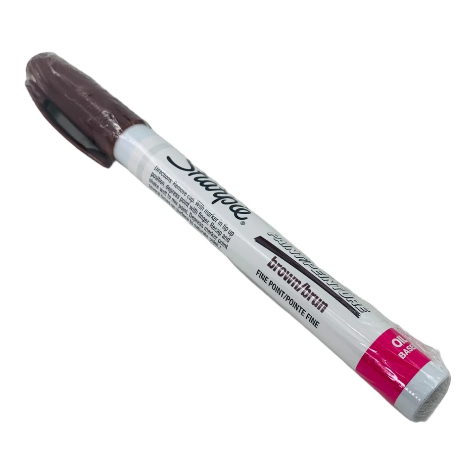 CIRCLE- 2 Markers Sharpie Paint Marker Fine Point Permanent Oil Based Brown