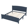 thumbnail image 6 of Bellemave King Size Bed Frame, Wood Platform Bed with Headboard and Footboard, Farmhouse Style King Bed Frame with Support Slats and Strong Structure, No Box Spring Needed-Blue, 6 of 8